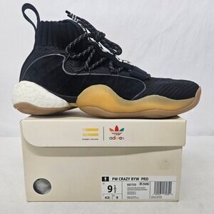 Adidas Pharrell Williams PW Crazy BYW PRD Sneakers EG7733 Black Men's Size 9.5